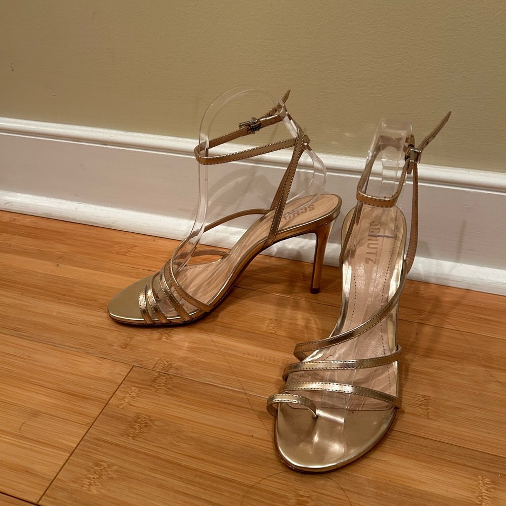 Schutz gold heel sandals